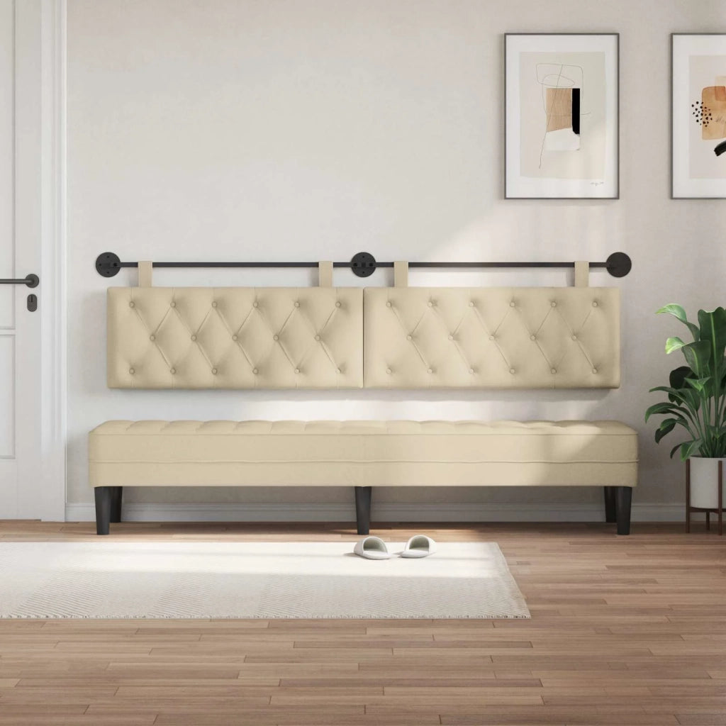 Testiera | Testata sospesa Crema Tessuto