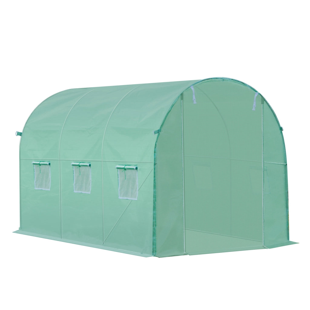 Serra da Giardino Tunnel ¨C zephmum ¨C Verde 3x2x2m 6 Finestre Porta Zippata
