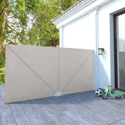 Tenda Laterale per Terrazza Pieghevole Crema 400x200 cm 44570
