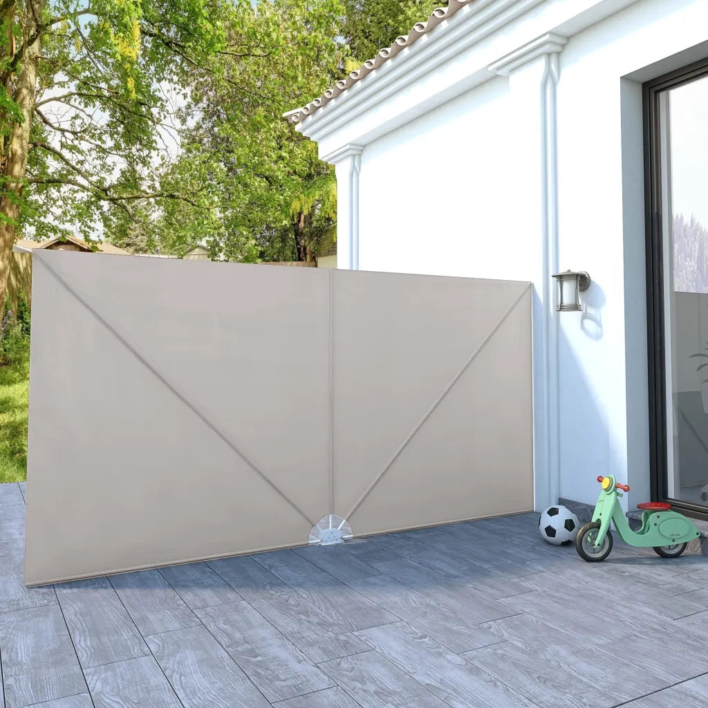 Tenda Laterale per Terrazza Pieghevole Crema 400x200 cm 44570
