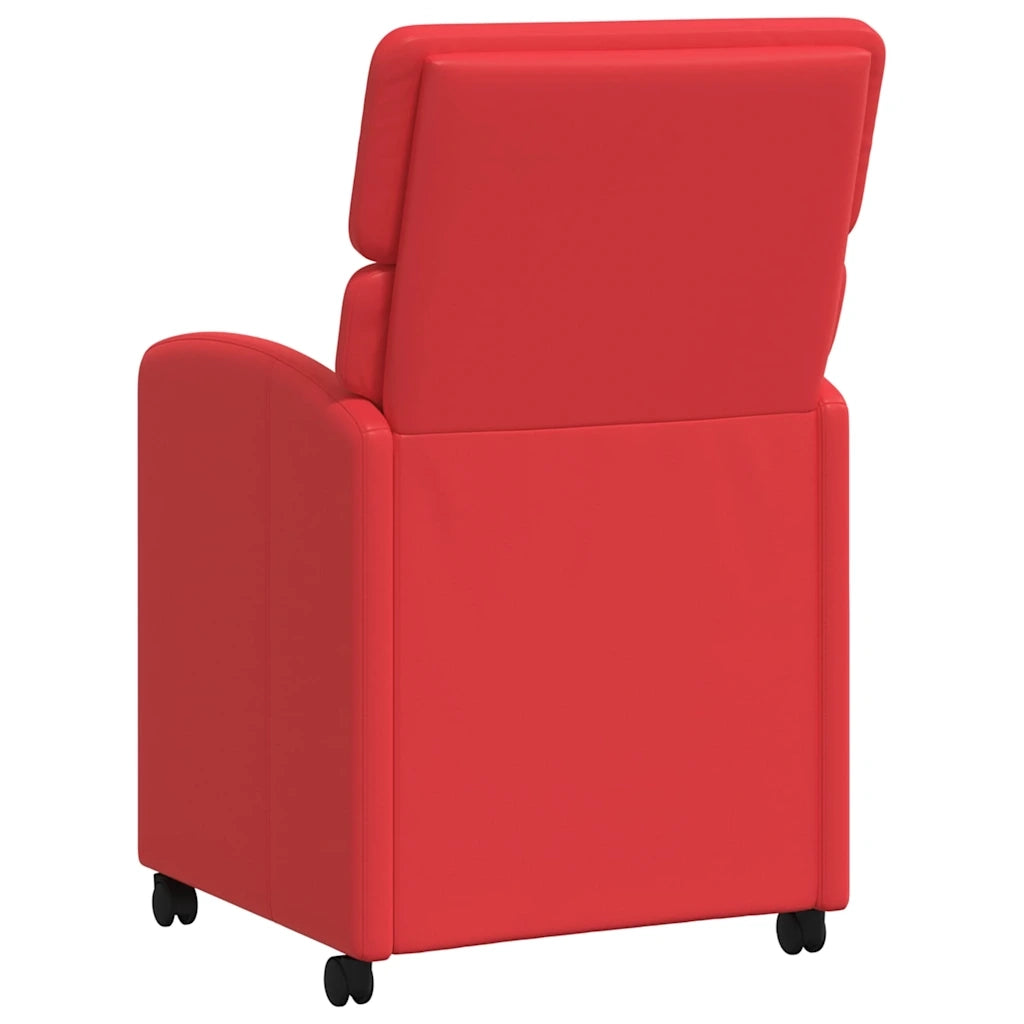 Sedie da Pranzo con Ruote con ruote 2 pcs Rosso 58 x 65 x 98 cm 42017888