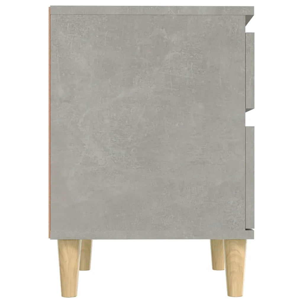 Set di 2 Comodini | Armadio da Notte | Mobiletto da notte Grigio Cemento 40x35x50 cm