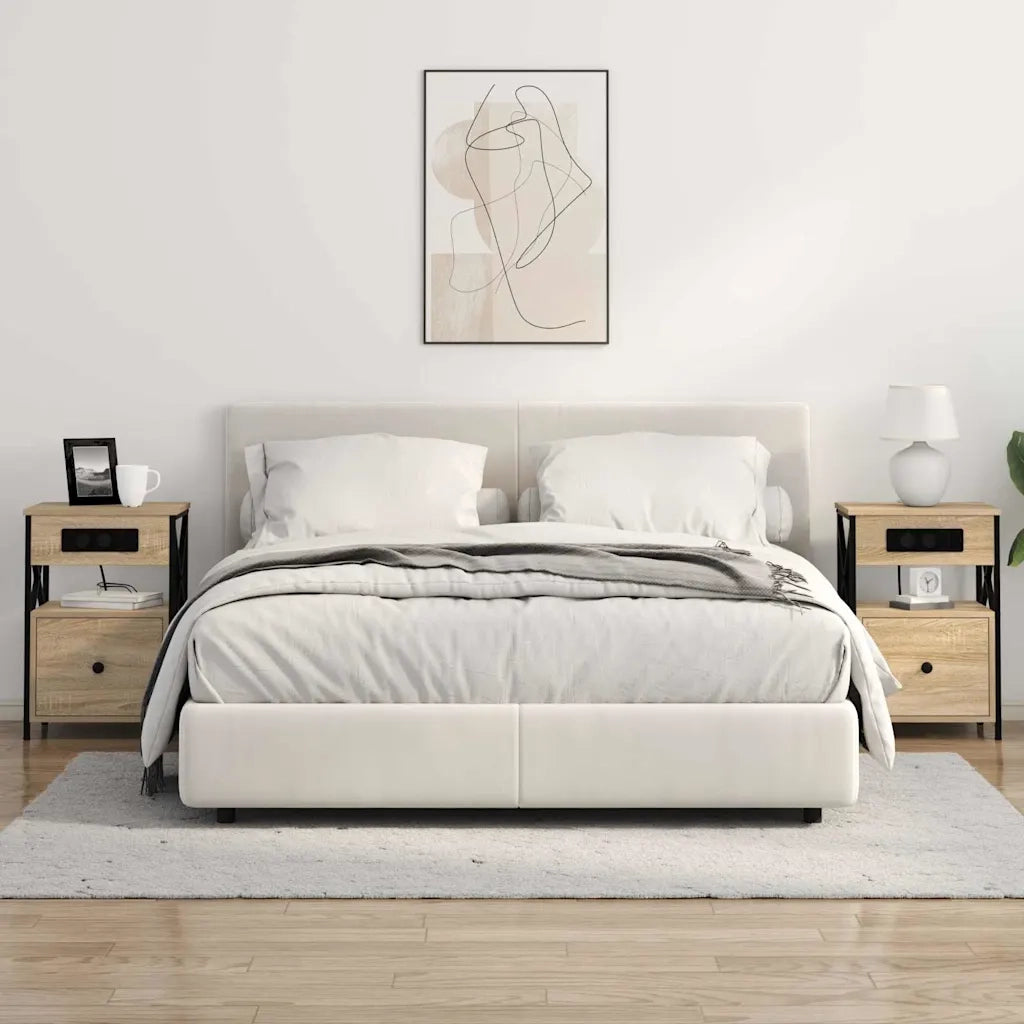 Armadio da Notte 2 pcs Rovere Sonoma 40 x 31 x 60 cm 859493