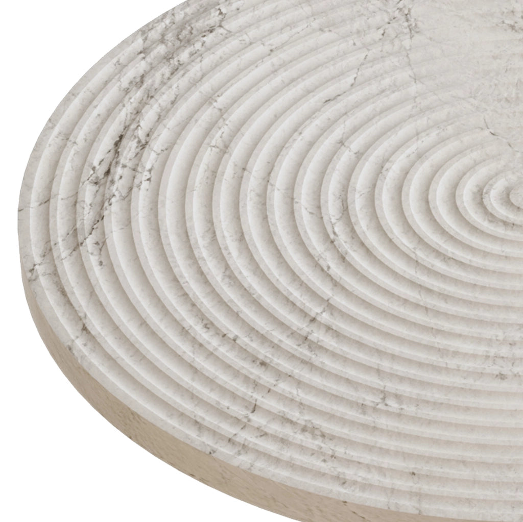 Tavolo rotondo Tulip bianco Ø80 cm in MDF e metallo