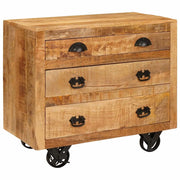 Mobile laterale Marrone 70 x 38 x 63 cm legno massello di mango 4104601