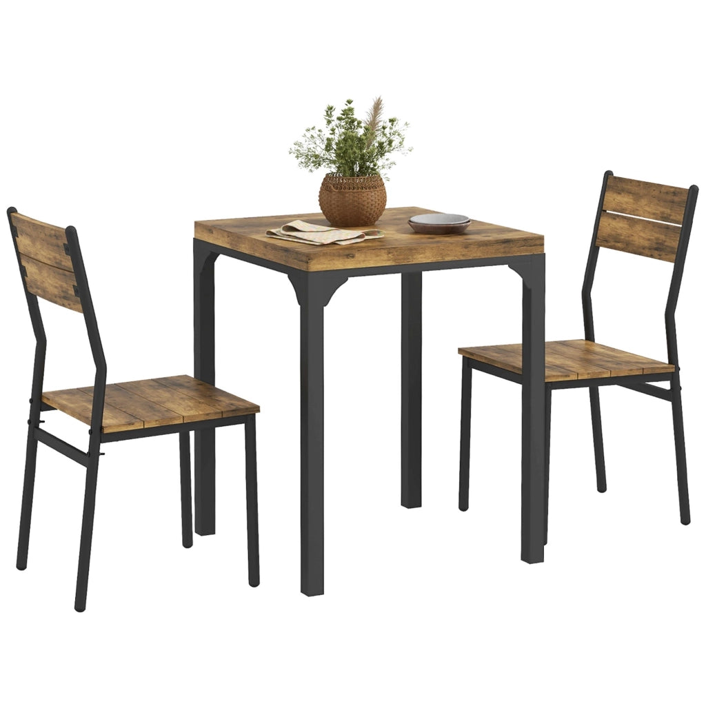Set tavolo da pranzo con 2 sedie encastrabili ¨C Xylo ¨C legno rustico cucina sala