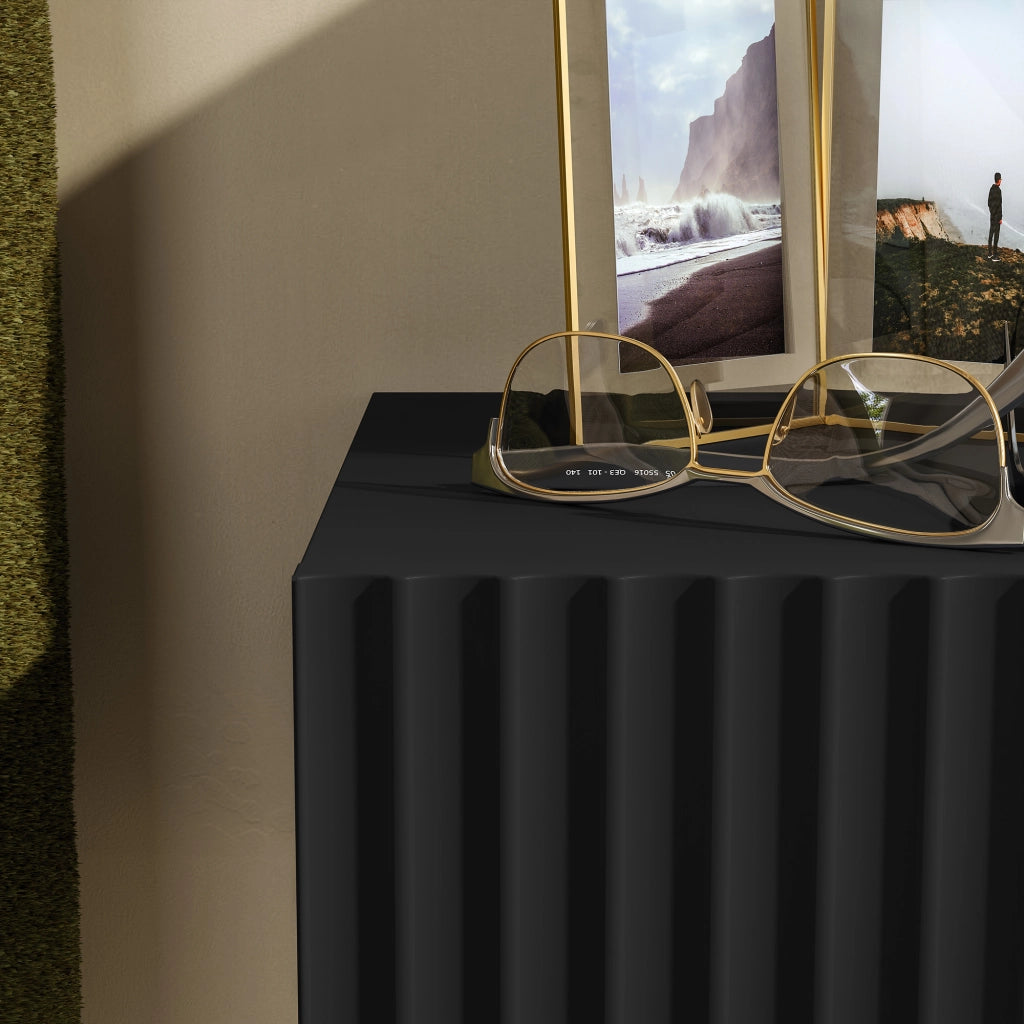 Set di 2 Comodini Sospesi da Parete Nand con Cassetto 42x30x15 cm Nero [en.casa]