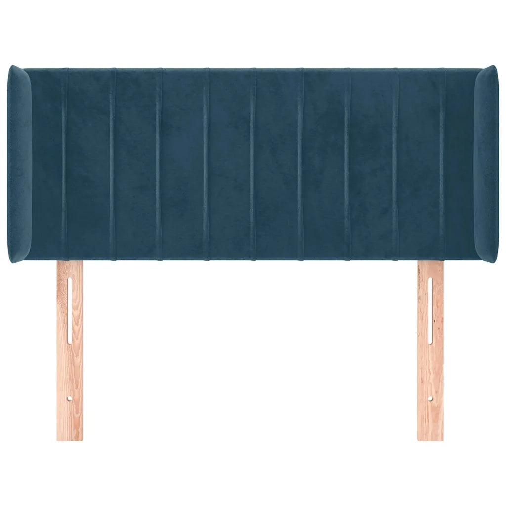 Testiera ad Orecchio Blu Scuro 93x16x78/88 cm in Velluto cod mxl 49407