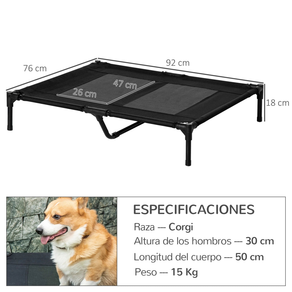 Cuccia per Cani Portatile ¨C Zephmum ¨C 92x76x18 cm Nero