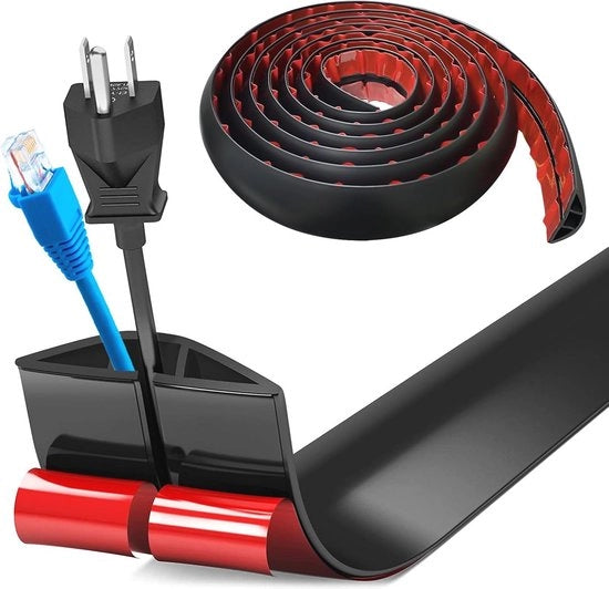 Cavo a protezione flessibile autoadesivo 5m x 5cm - Protezione cavi per Casa, Ufficio, e Scuola