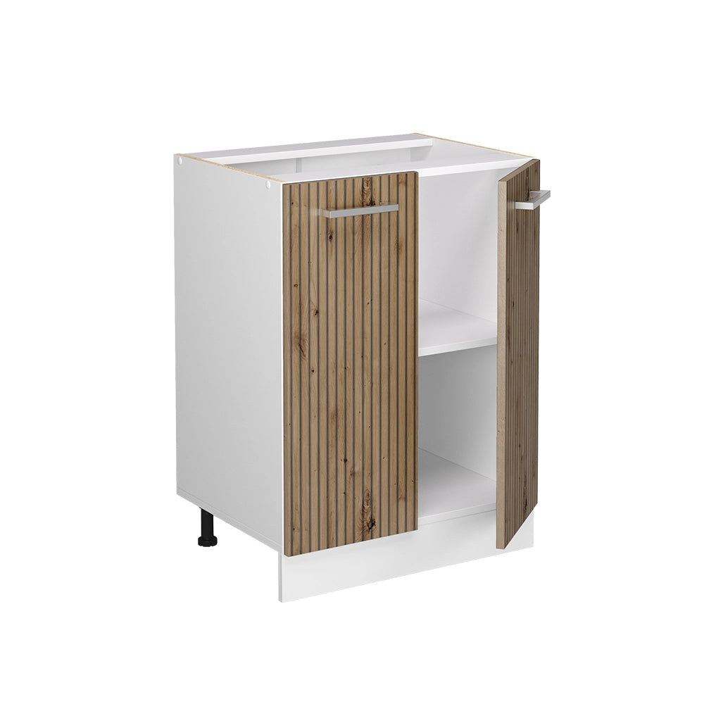 Vicco Mobiletto base cucina Rovere artigianale 60 cm senza piano di lavoro