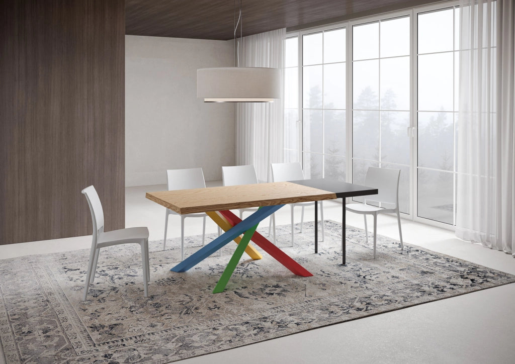 Tavolo allungabile 90x160/210 cm Versalux scortecciato rovere gambe 4/B