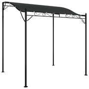 Tettoia Antracite 2x2,3 m 180 g/m2 Tessuto e Acciaio CFW9849229