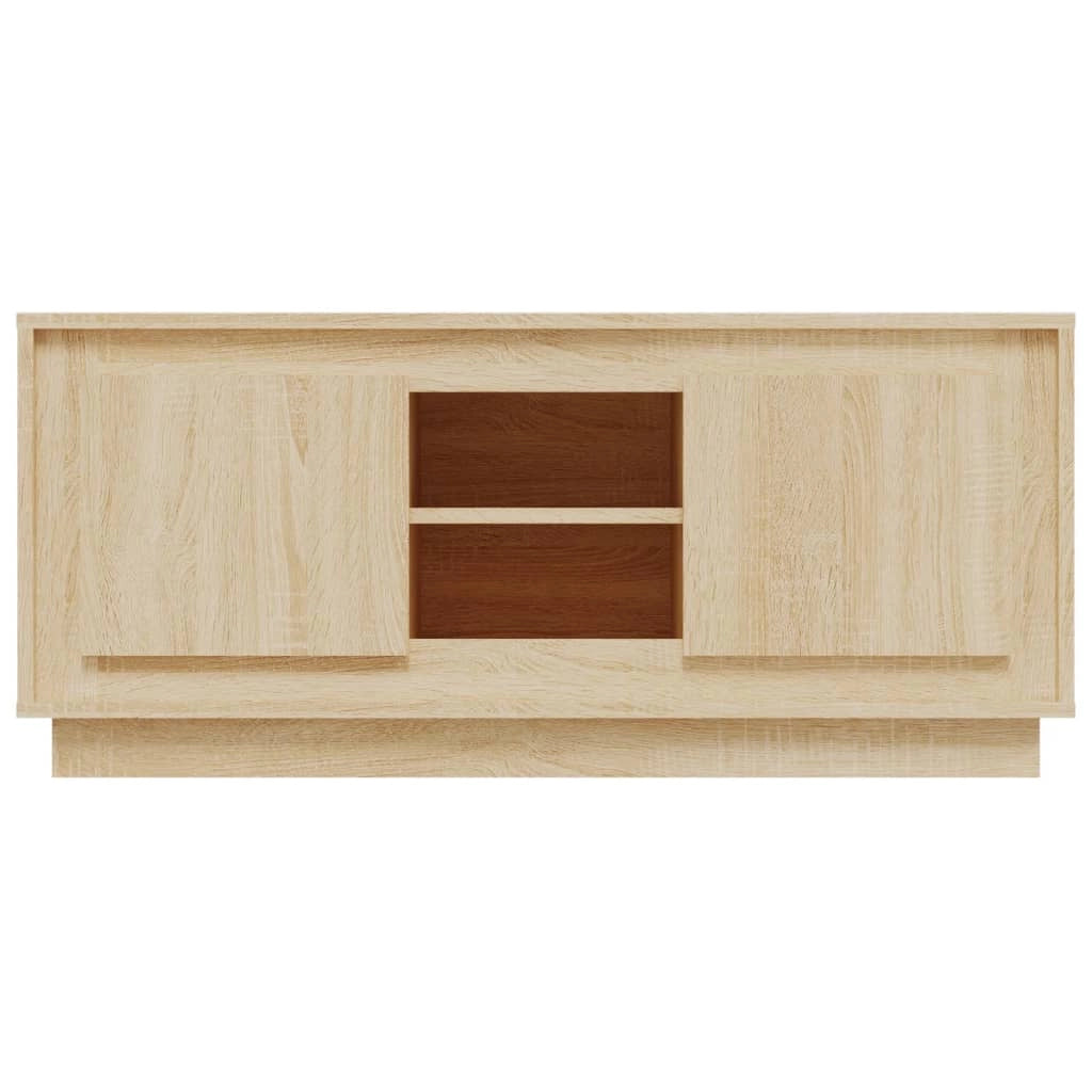 Mobile TV multimediale mensola TV credenza TV sala da pranzo soggiorno camera da letto rovere Sonoma 102 x 35 x 45 cm legno ingegnerizzato marrone 02_0027436