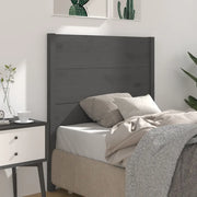 Testiera per Letto Grigia 96x4x100 cm in Legno Massello di Pino 818702