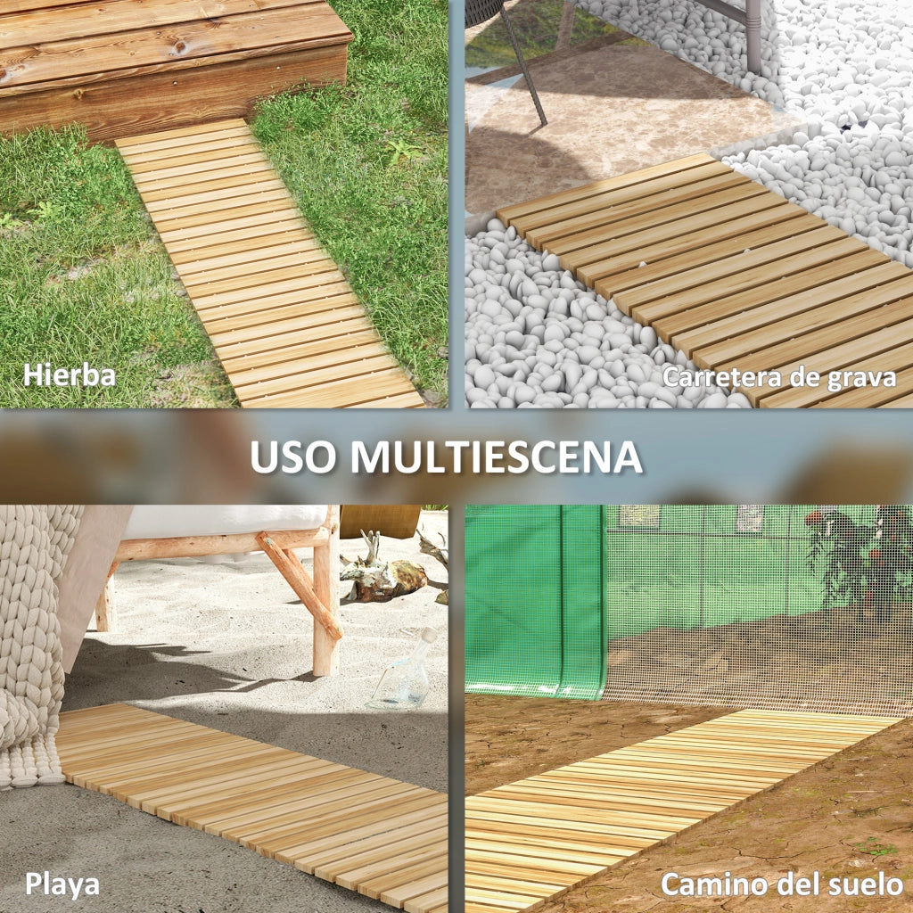 Camino da Giardino in Legno ¨C zephmum ¨C 120x38 cm Legno Naturale
