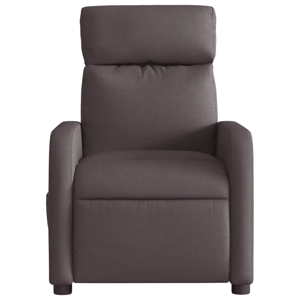 Divano Sedia-Poltrona Massaggio Reclinabile Elettrica Marrone Scuro Tessuto 796280