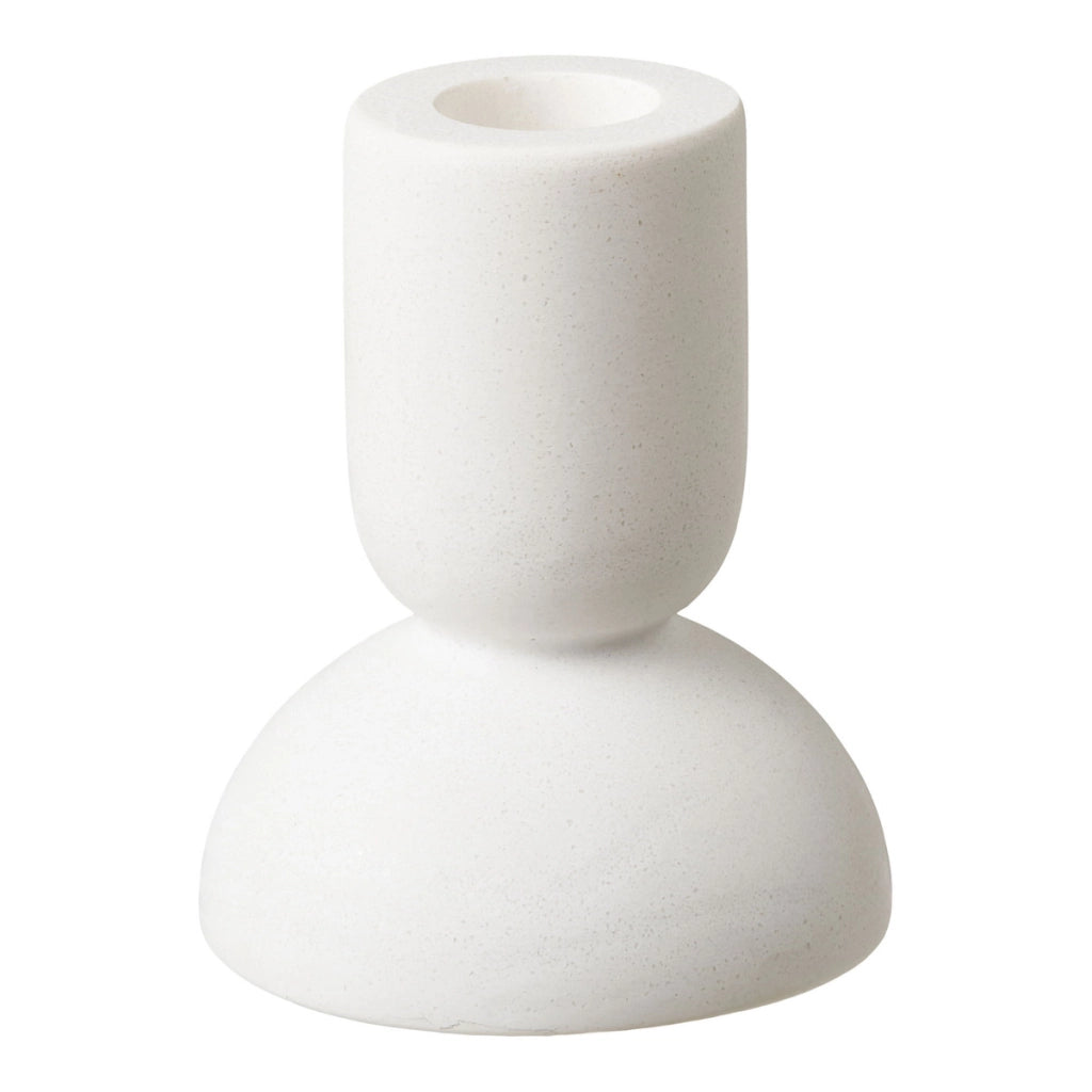 Portacandela HN26, Bianco, Calcare, 5x5x15 cm