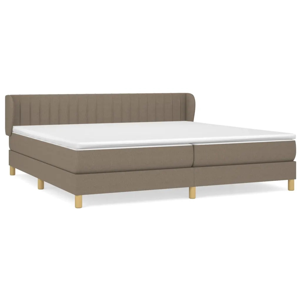 Giroletto a Molle con Materasso Tortora 200x200 cm in Tessuto 3126993