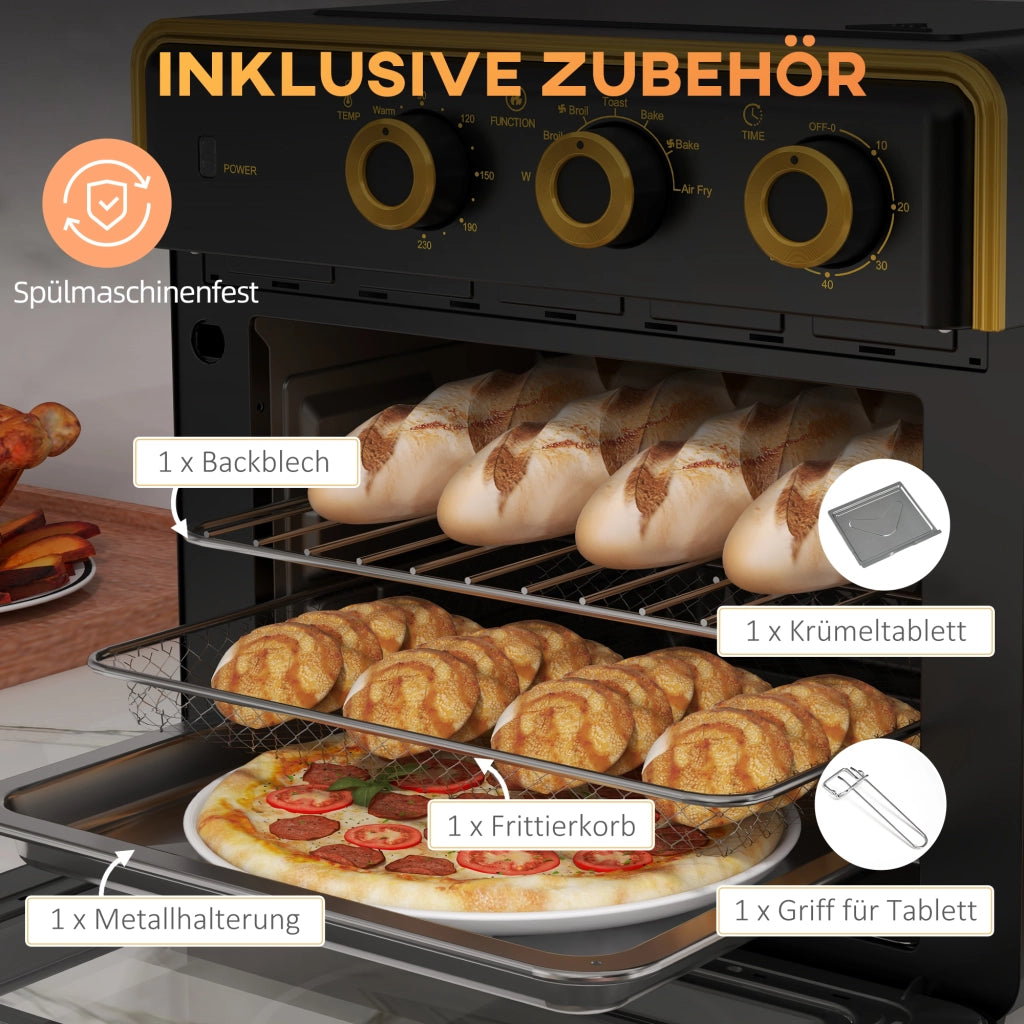 Forno a microonde 20 litri ¨C zephmum ¨C nero+oro
