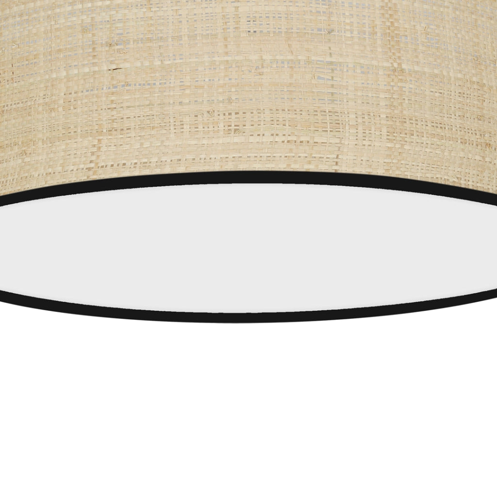 Plafoniera rotonda 40cm rattan crema 2xE27 Milagro
