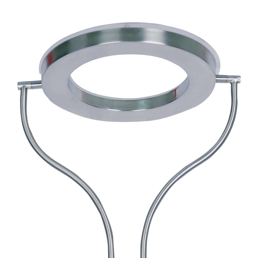 LÚZETE - LAMPADA DA TERRA LED CAROUSEL 26W NICHEL SATINATO