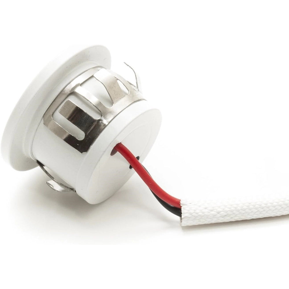 Trade Shop - Faretto Led Incasso 1 Watt Bianco Punto Luce Segnapassi Luce Rossa Con Driver -