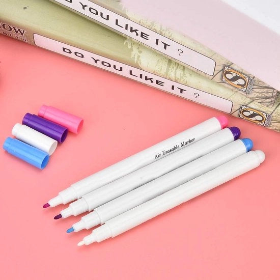 Accessori per cucito - Penna a inchiostro acqua-resistente - Penna a grafite - Accessori per cucito - Adatto per abbigliamento/calzature - Inchiostro rosa/blu - Penna a inchiostro