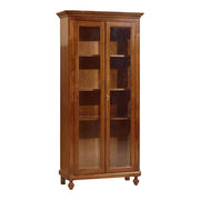 Vetrina  in legno 2 porte tinta noce arte povera misura l.90 p.40 h.190 - Mobili 2G