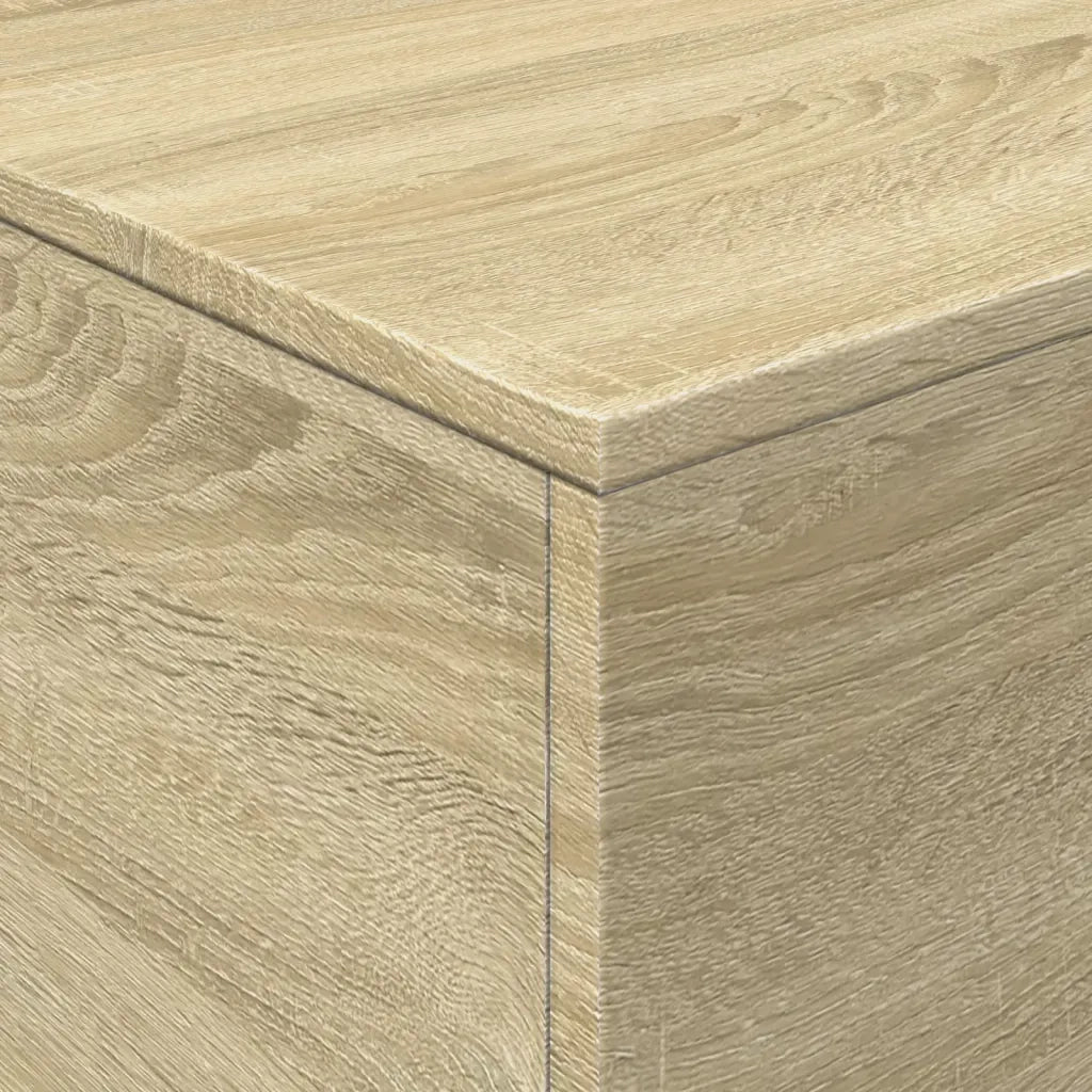 vidaXL Tavolino da Soggiorno con Luci LED Rovere Sonoma 90x50x40 cm