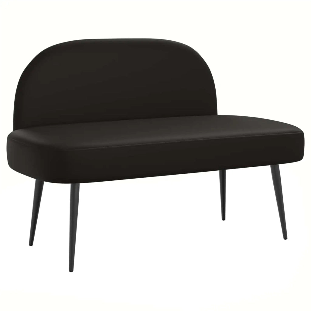Panchina imbottita con schienale Nero 110 x 60 x 76 cm