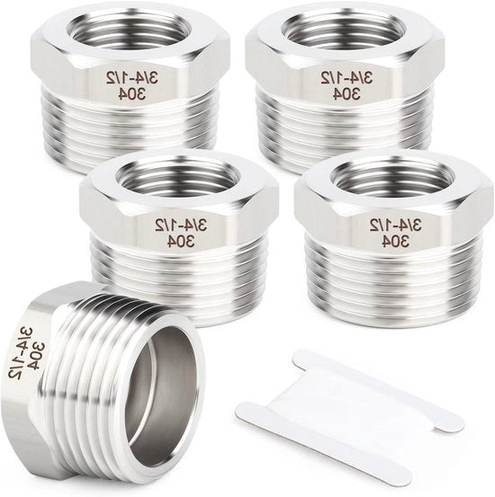 Adattatore Reducer in acciaio inossidabile 304, BSP Maschio x BSP Femmina, Fitting di adattamento per acqua olio aria gas
