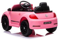 Macchina Elettrica per Bambini 12V con Licenza Volkswagen Maggiolino Beetle Small Rosa