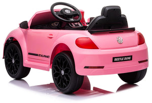 Macchina Elettrica per Bambini 12V con Licenza Volkswagen Maggiolino Beetle Small Rosa