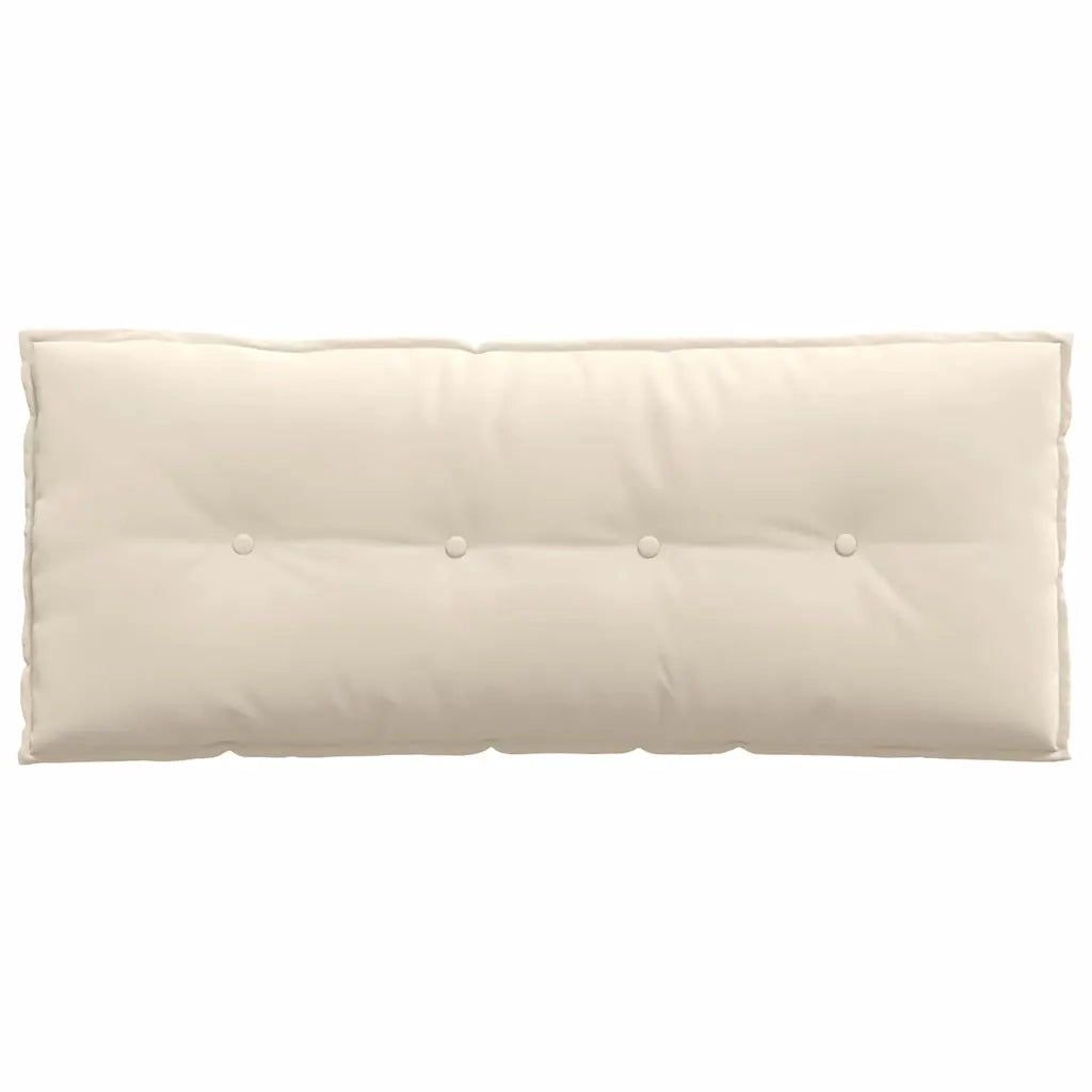 Cuscino per Schiena Beige 120 x 50 cm Tessuto in Microfibra