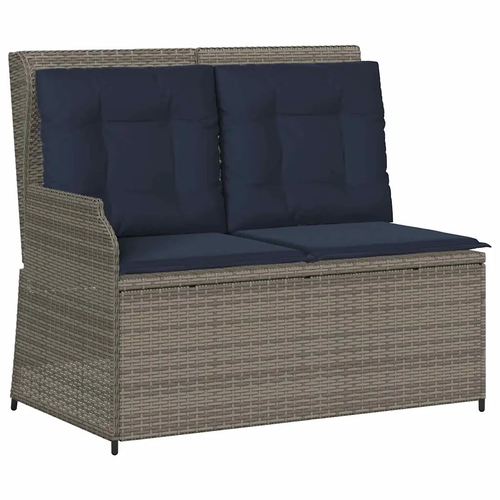 Panchina da giardino Grigio polyrattan 3394456