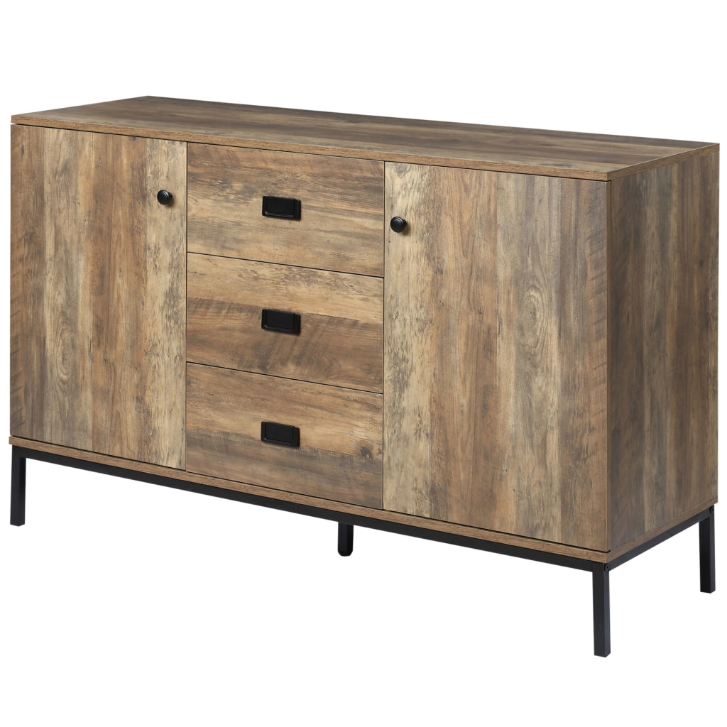Credenza Moderna con Ripiani e Cassetti ¨C zephmum ¨C 120x39.5x77 cm