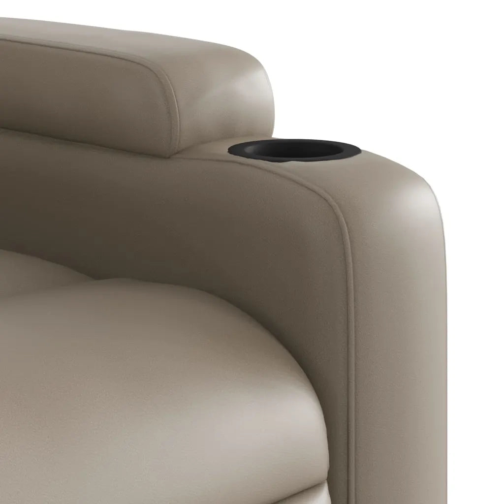 Poltrona Massaggiante | Sedia Relax Reclinabile cappuccino in Similpelle