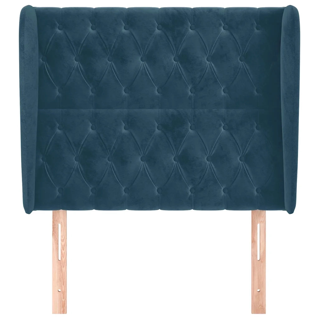 Testiera ad Orecchio Blu Scuro 103x23x118/128 cm in Velluto 3118338