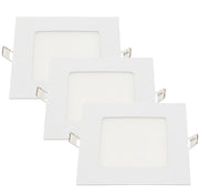 Pannello led incasso 11cm 6w slim quadro alimentatore incluso 4500k pezzi 3