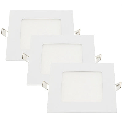 Pannello led incasso 11cm 6w slim quadro alimentatore incluso 4500k pezzi 3