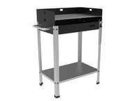 Barbecue a Carbone 56,7x36x83 cm Griglia Altezza Regolabile in Acciaio Eco Nero e Grigio