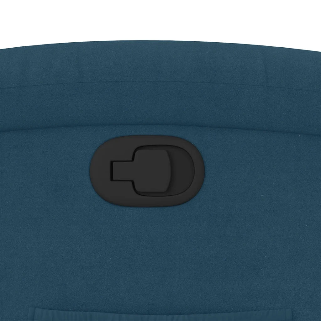 Divano Sedia-Poltrona Reclinabile Blu in Velluto 284088