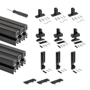 Kit di Reggimensole per 3 ripiani in Legno e 1 modulo per struttura Zero, Zama, Verniciato grigio pietra