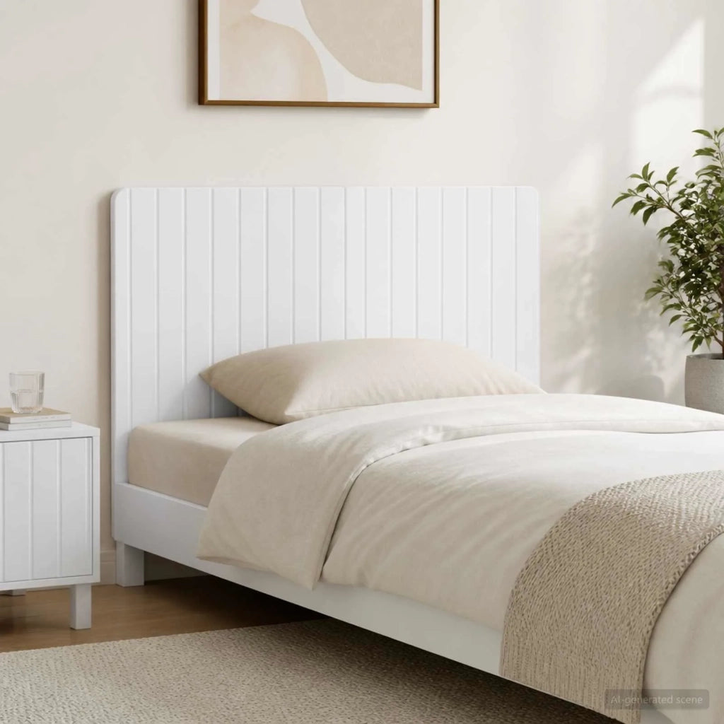 Testiera da Muro ZWOLLE Bianco Lucido Legno ingegnerizzato 896529