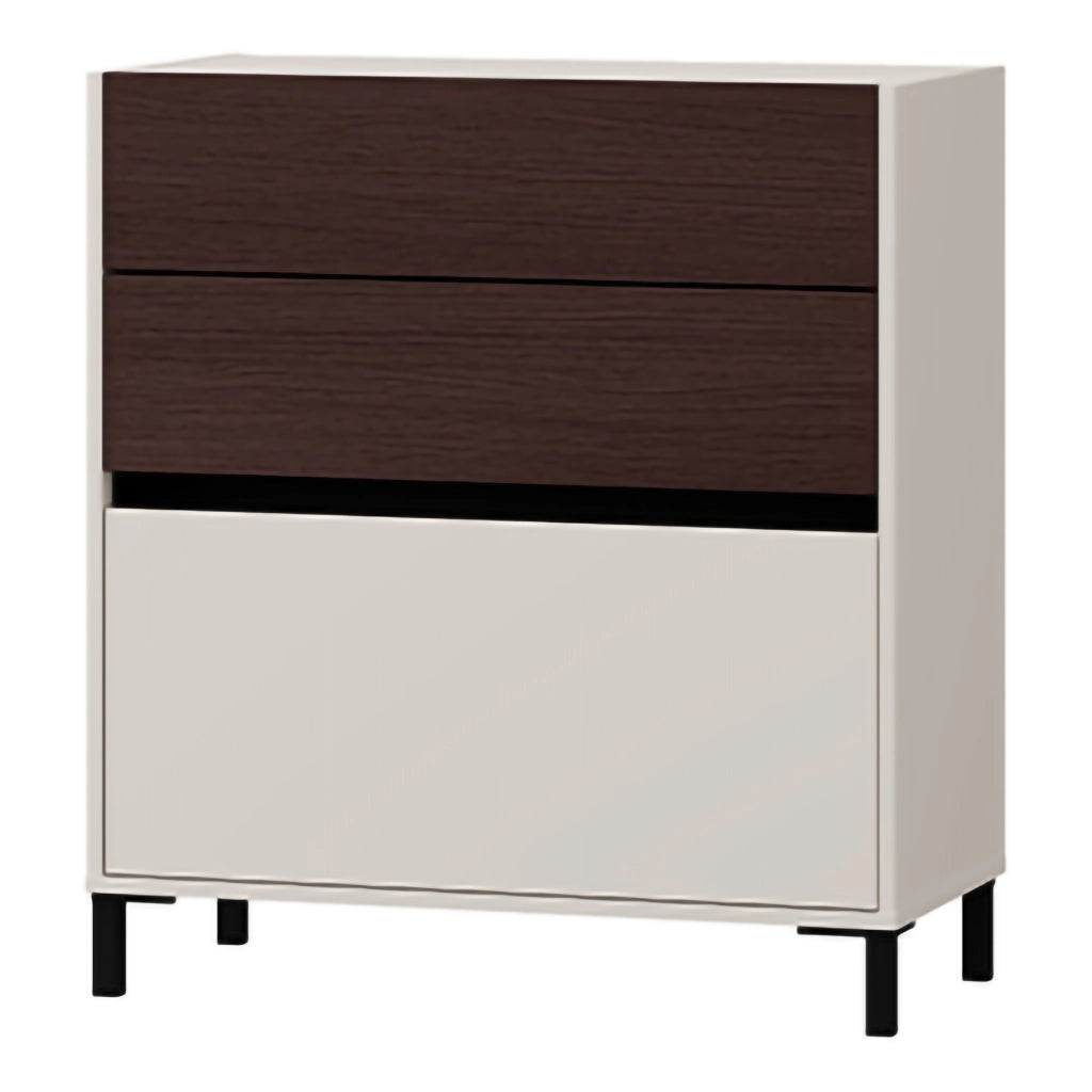 Madia Amed, Credenza 3 Cassetti, 80x40x88h cm Bianco Crema
