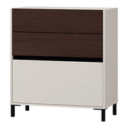 Madia Amed, Credenza 3 Cassetti, 80x40x88h cm Bianco Crema