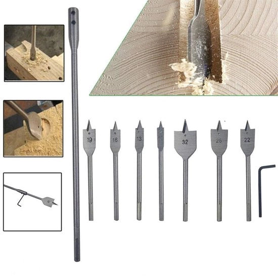 Imbottigliatore universale per legno e PVC - Trapano per legno con acciaio - Trapano a punta liscia con lama affilata - Set di trapani per legno - Set di trapani per legno - Lame per trapano per legno con punta liscia