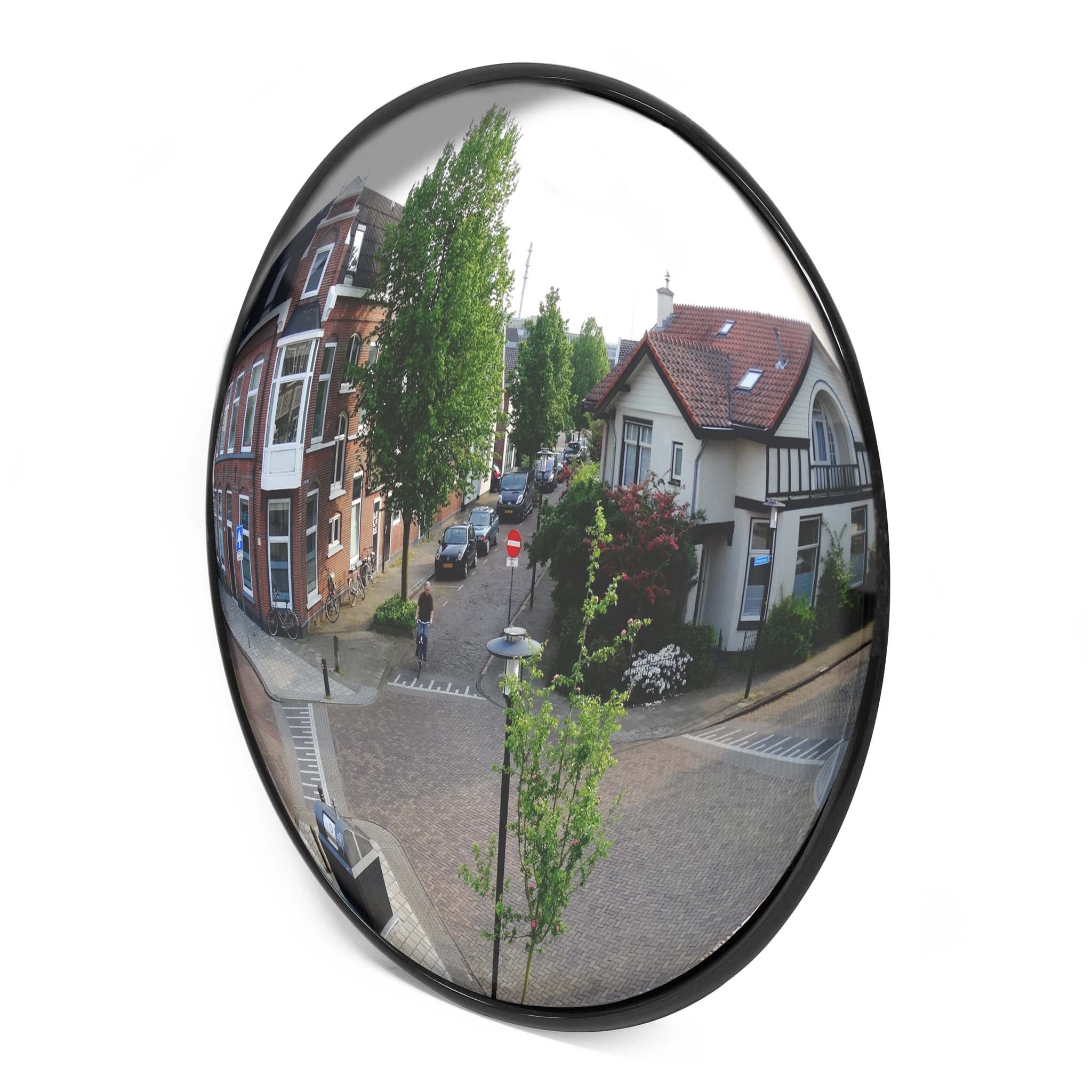 Verkehrsspiegel 80 cm konvex Schwarz