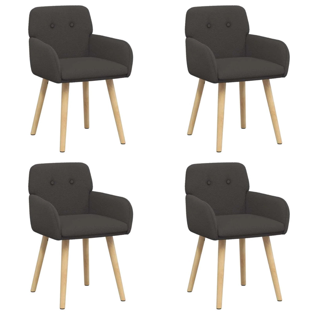 Sedie da pranzo 4 pz Bouclé Grigio Scuro 59 x 57 x 85 cm 3428274